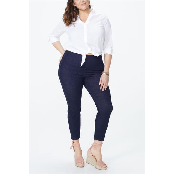 NYDJ Womens Pull-on Skinny Fit Jeans, Blue, Plus Size, 22W