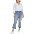 thumbnail image 1 of NYDJ Womens Plus Fiona High Rise Medium Wash Flared Jeans, 1 of 3