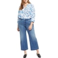 thumbnail image 1 of NYDJ Womens Plus Teresa Satin Trim Denim Ankle Jeans, 1 of 3