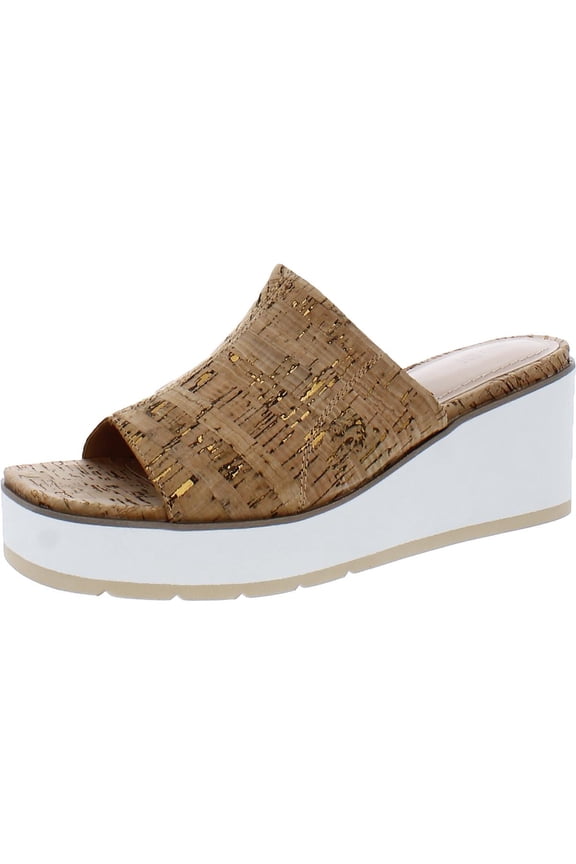 Womens Rysa Cork Slip On Wedge Sandals