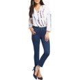 thumbnail image 1 of NYDJ Womens Sheri Frayed Hem Denim Slim Jeans, 1 of 3