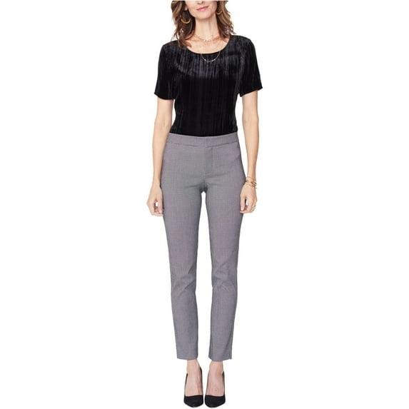 NYDJ Womens Tummy Control Casual Trouser Pants, Black, 16