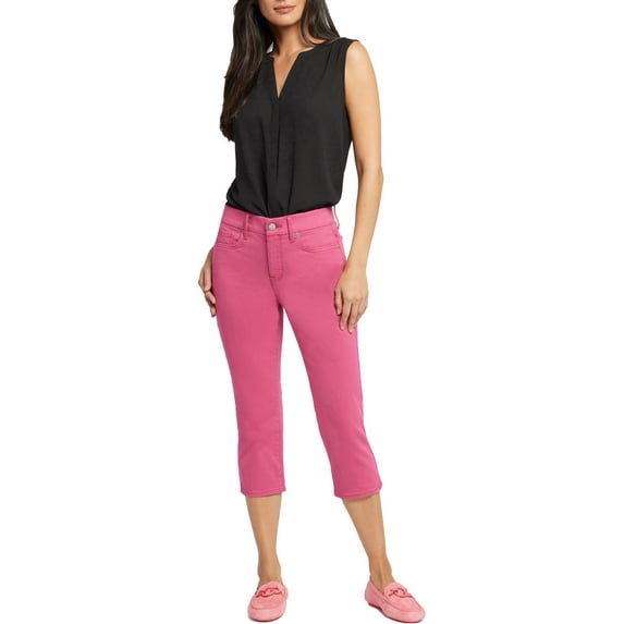 NYDJ Womens Waist Match Tummy Slimming Denim Cropped Jeans