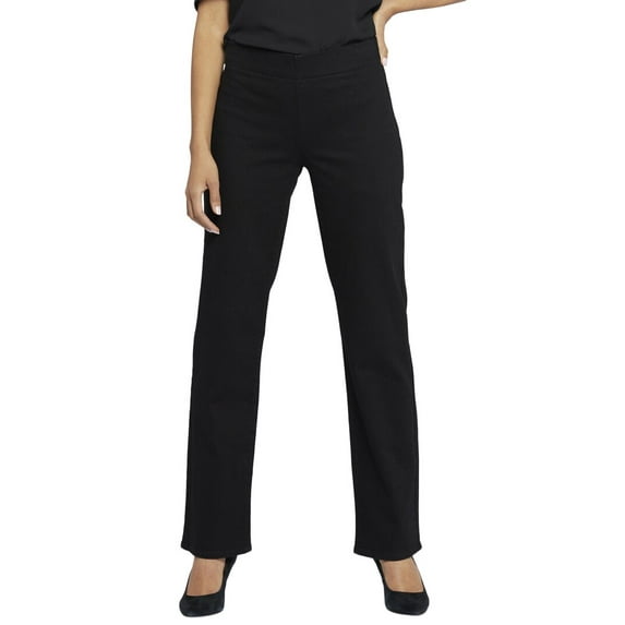 NYDJ womens Bailey Black Rinse Straight Jean, 12, Black