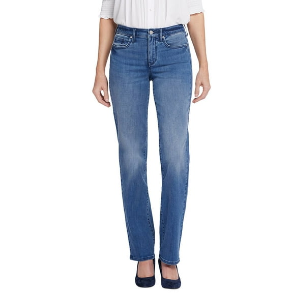 NYDJ womens Bailey Blue Island Straight Leg Jean, 12, Blue