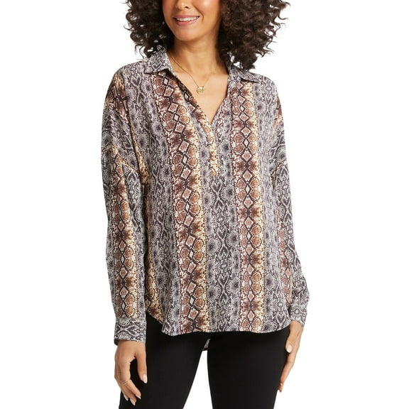 NYDJ womens  Becky Blouse, XXS