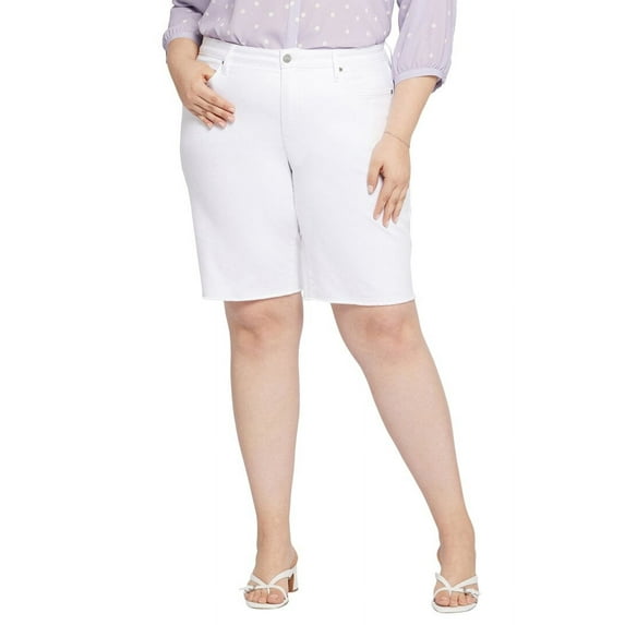 NYDJ womens Plus Boyfriend Optic White Short, 18W