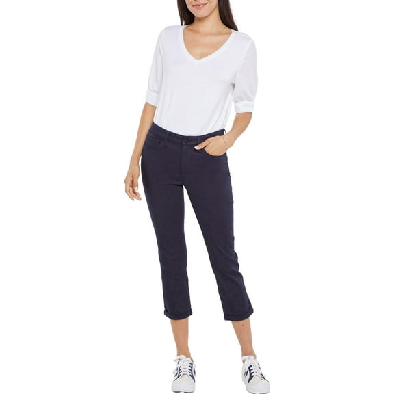 NYDJ Womens Chloe Stretch Denim Capri Jeans