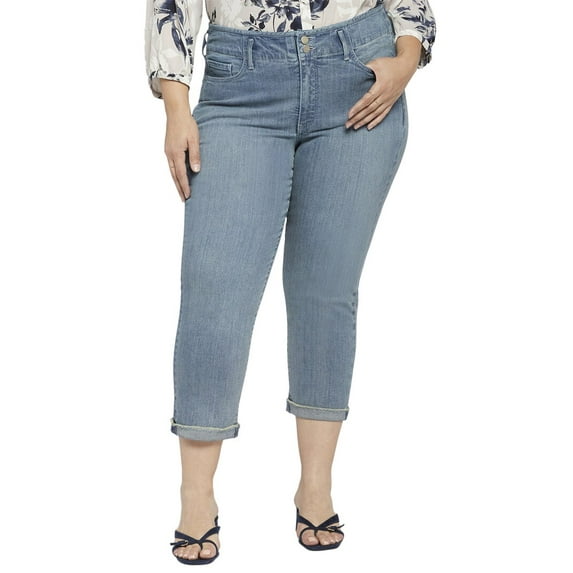 NYDJ womens Plus Chloe Thistle Falls Capri Jean, 18W