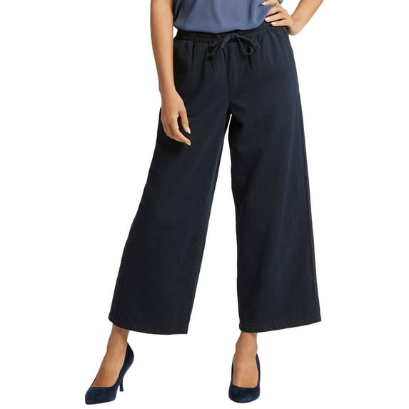 NYDJ womens Jayne Overdye Black Ankle Crop Jean, XL