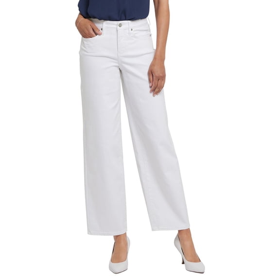 NYDJ womens  Jemma Optic White Barrel Jean, 8, White