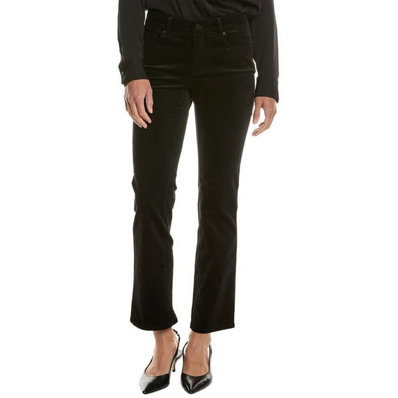 NYDJ womens Petite Marilyn Black Straight Jean, 8P