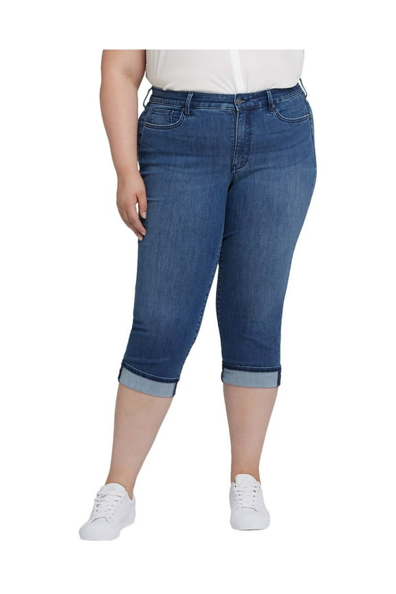 womens Plus Marilyn Blue Ridge Crop Jean, 18W, Blue