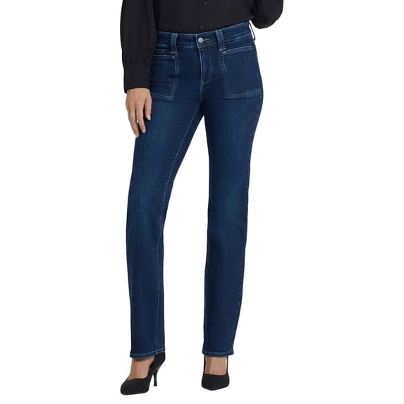 NYDJ womens Marilyn Ink Skyline Straight Leg Jean, 8