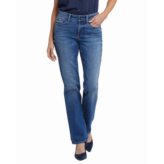 NYDJ womens Marilyn Picasso Lake Straight Leg Jean, 14