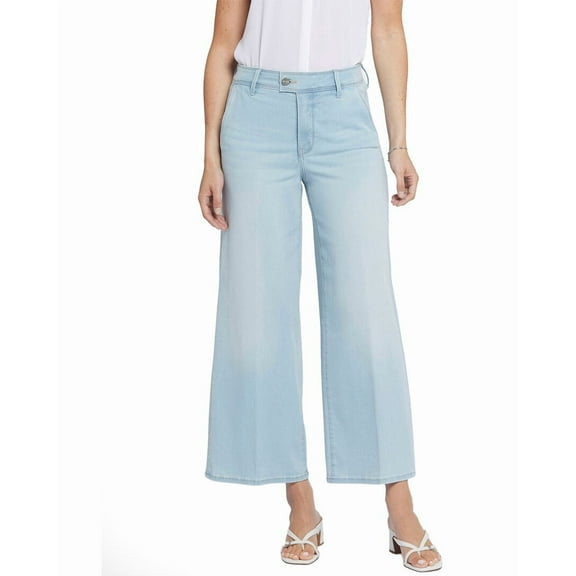 NYDJ womens  Mona Oceanfront Wide Leg Jean, 14, Blue
