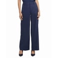 thumbnail image 1 of NYDJ womens  Mona Oxford Navy Linen-Blend Wide Leg Pant, 18, Blue, 1 of 3