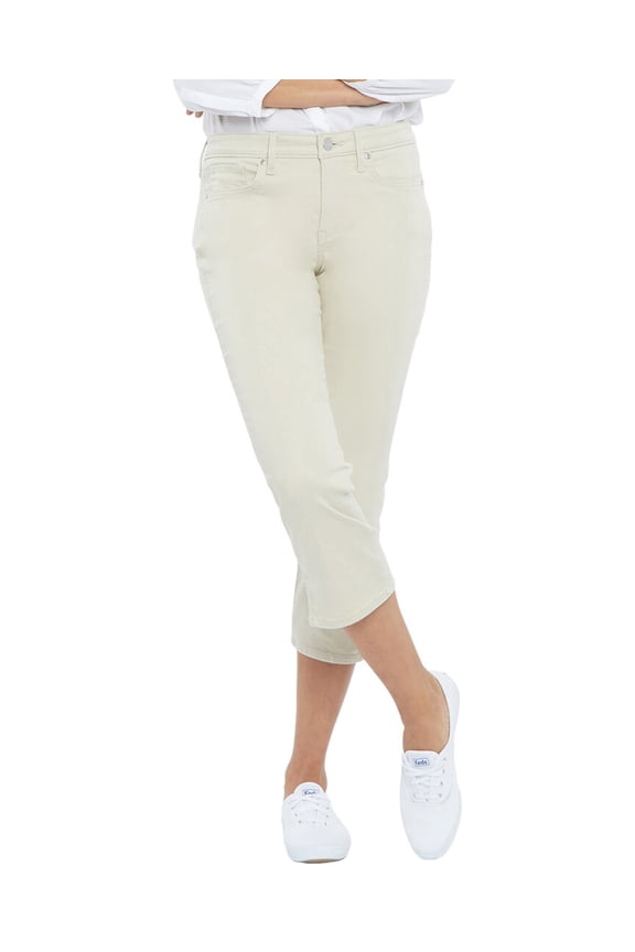 womens Petite Chloe Feather Capri Jean, 8P