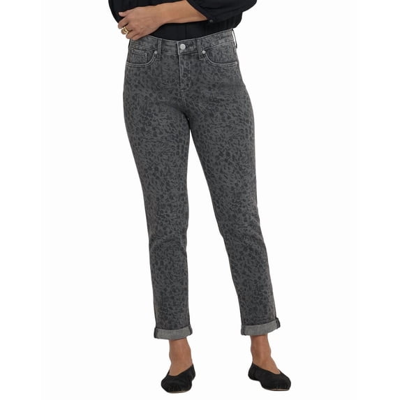 NYDJ womens Petite Margot Grey Daniela Ditsy Girlfriend Jean, 0P