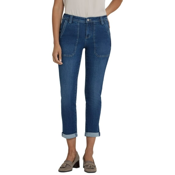 NYDJ womens  Petite Margot Vintage Lapis Girlfriend Jean, 4P