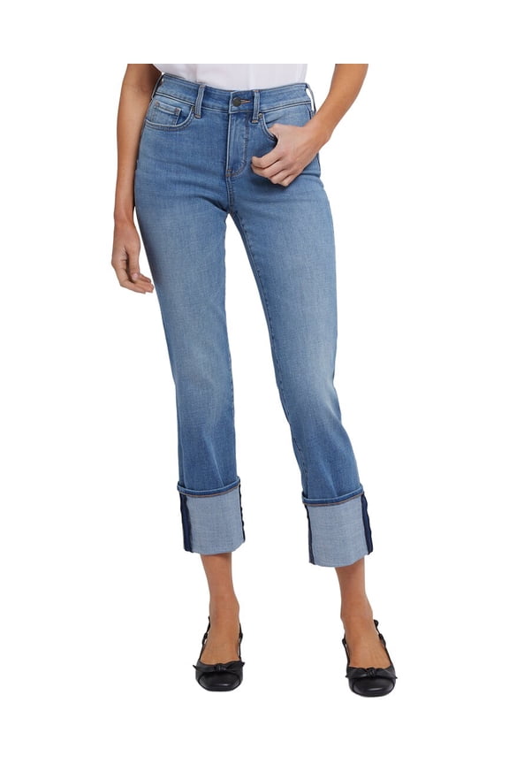 womens Petite Marilyn Barcelona Breeze Straight Leg Jean, 0P