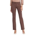 thumbnail image 1 of NYDJ womens  Petite Marilyn Coffee Bean Straight Leg Jean, 10P, Brown, 1 of 3