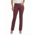 thumbnail image 1 of NYDJ womens  Petite Marilyn Dark Cherry Straight Leg Jean, 16P, Red, 1 of 3