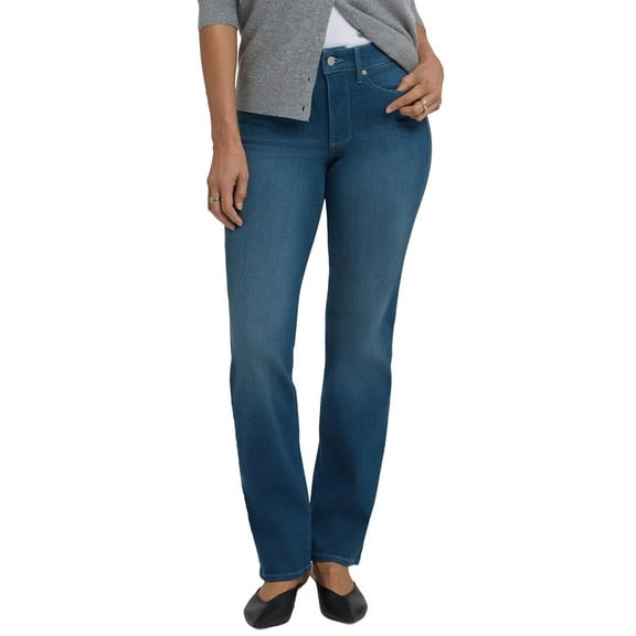 NYDJ womens Petite Marilyn Hugo Rain Straight Leg Jean, 4P