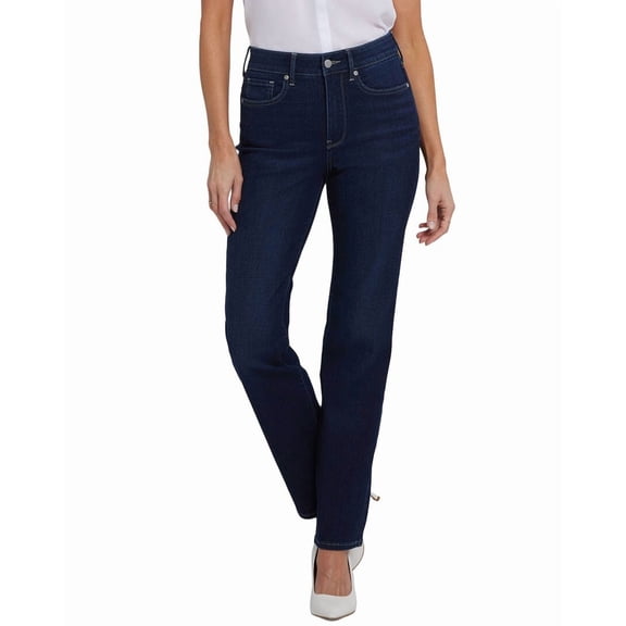 NYDJ womens  Petite Marilyn Midnight Breeze Straight Leg Jean, 2P