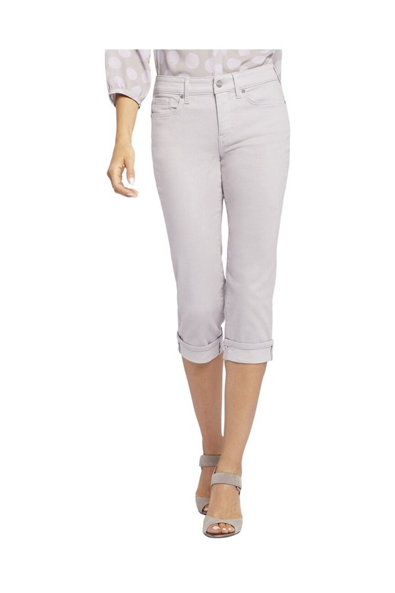 womens Petite Marilyn Pearl Grey Crop Jean, 0P