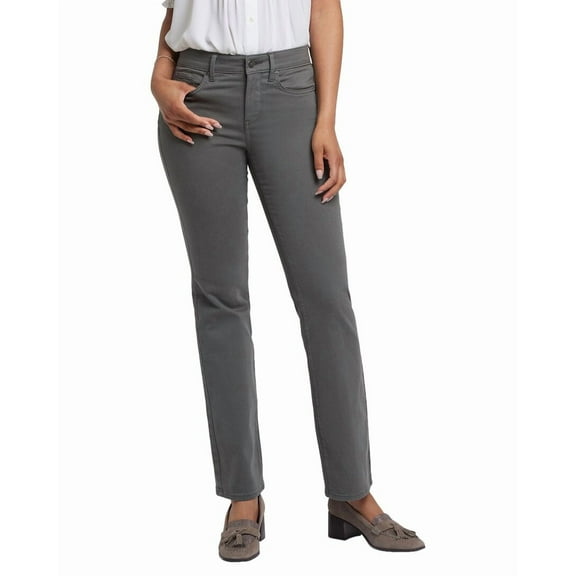 NYDJ womens  Petite Marilyn Vine Leaf Straight Leg Jean, 2P, Green