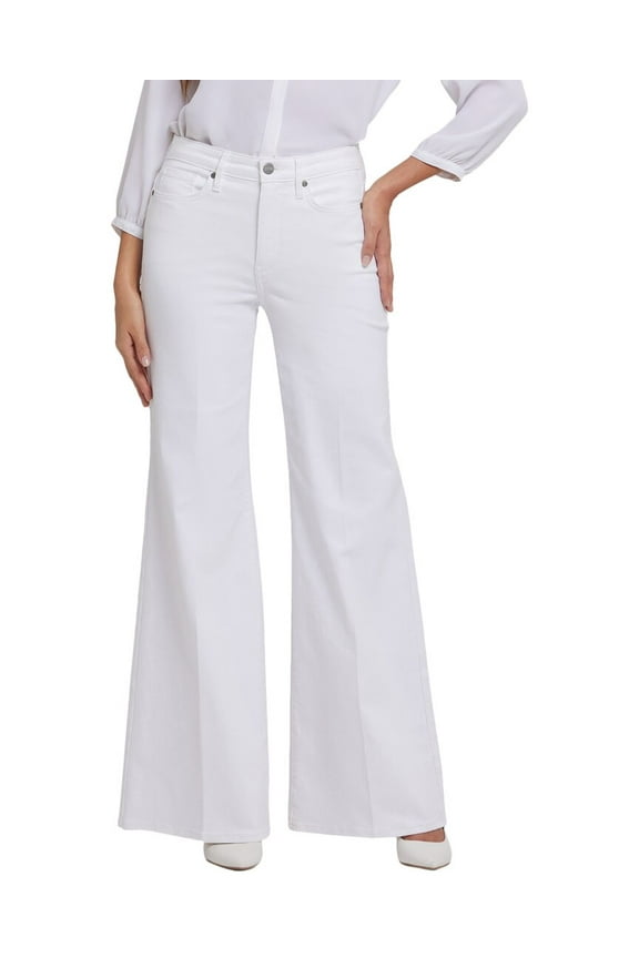 womens  Petite Mia Optic White Palazzo Jean, 18P