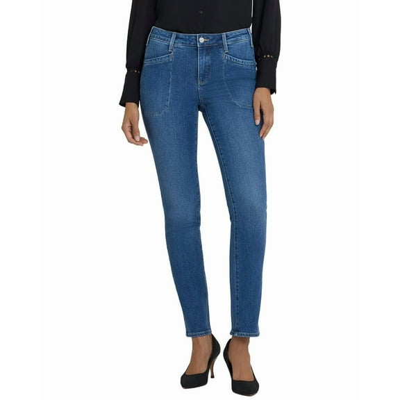 NYDJ womens Petite Sheri Opera Blue Slim Jean, 6P