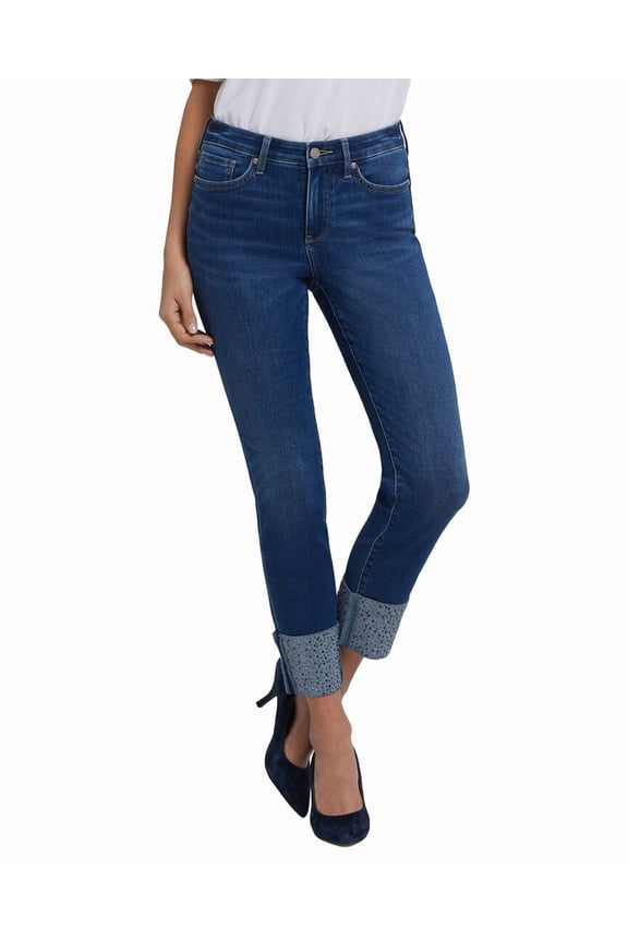 womens Petite Sheri Vintage Lapis Slim Jean, 16P, Blue