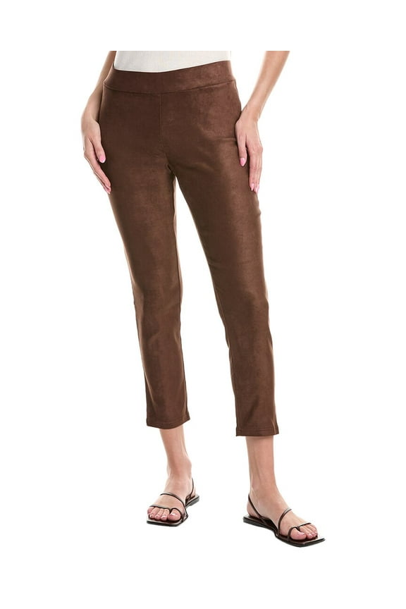 womens Petite Suede Black Legging Jean, 16P, Brown
