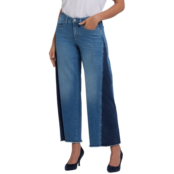NYDJ womens Petite Teresa Avenue Blue Wide Leg Jean, 0P