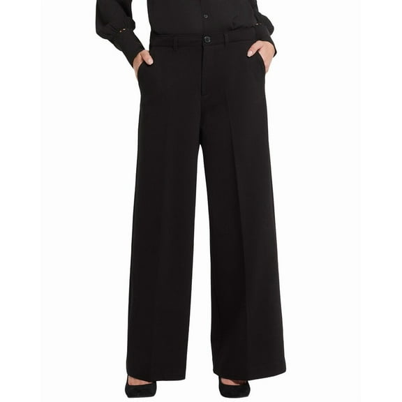 NYDJ womens  Petite Whitney Black Wide Leg Jean, 6P