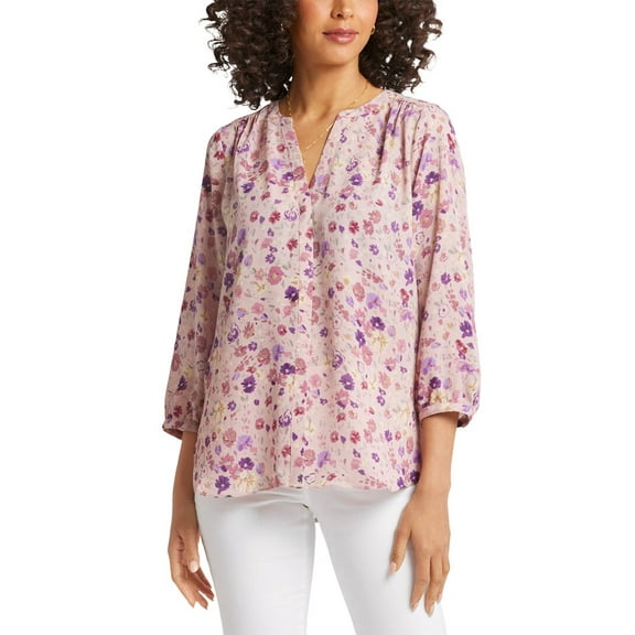 NYDJ womens Pintuck Blouse, XXS
