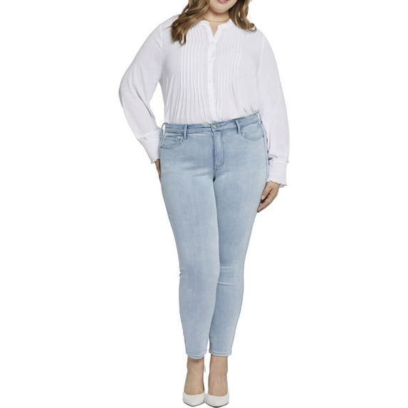 NYDJ Womens Plus Ami Stretch Denim Skinny Jeans