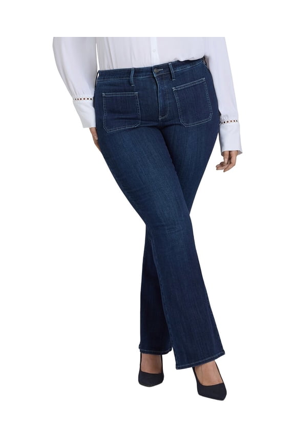womens Plus Ava Ink Skyline Flare Jean, 18W
