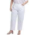 thumbnail image 1 of NYDJ womens  Plus Balloon Optic White Ankle Crop Jean, 20W, 1 of 3