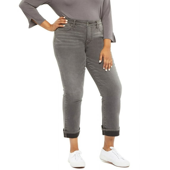 NYDJ womens Plus Barbara Castle Hill Ankle Jean, 26W, Grey