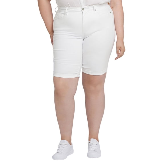 NYDJ womens Plus Briella Optic White Short, 26W