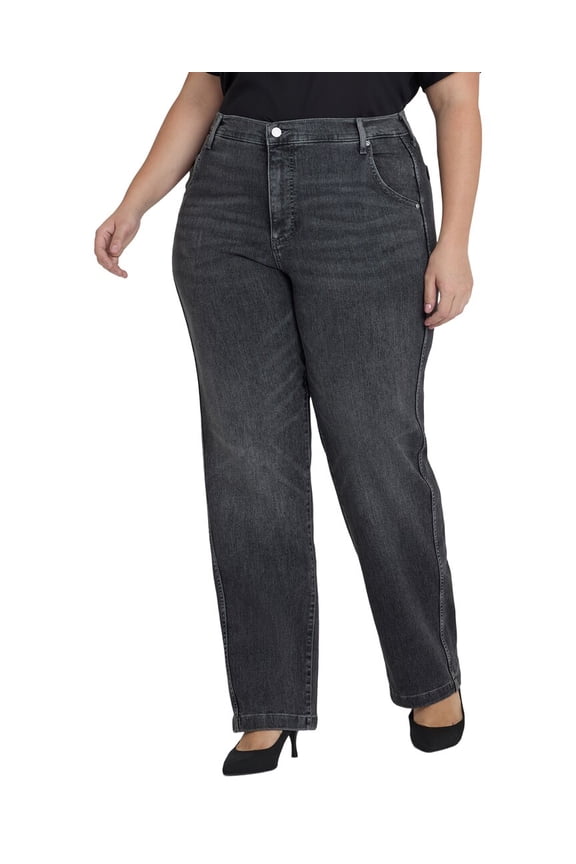 womens  Plus Brooke Vintage Noir Straight Leg Jean, 20W