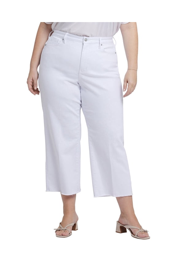 womens Plus Coco High-Rise Optic White Crop Jean, 28W