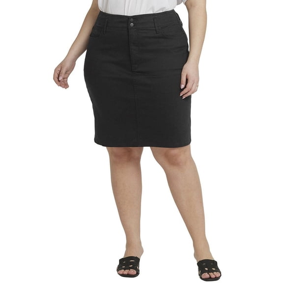 NYDJ womens Plus High-Rise Black Skirt, 22WP
