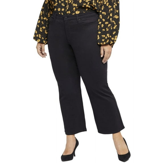 NYDJ womens Plus Julia Black Pearl Flare Jean, 22W