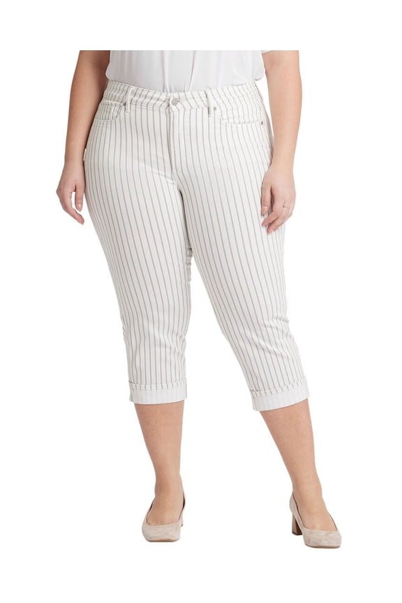 womens Plus Marilyn Beach Cruise Stripe Crop Jean, 20W