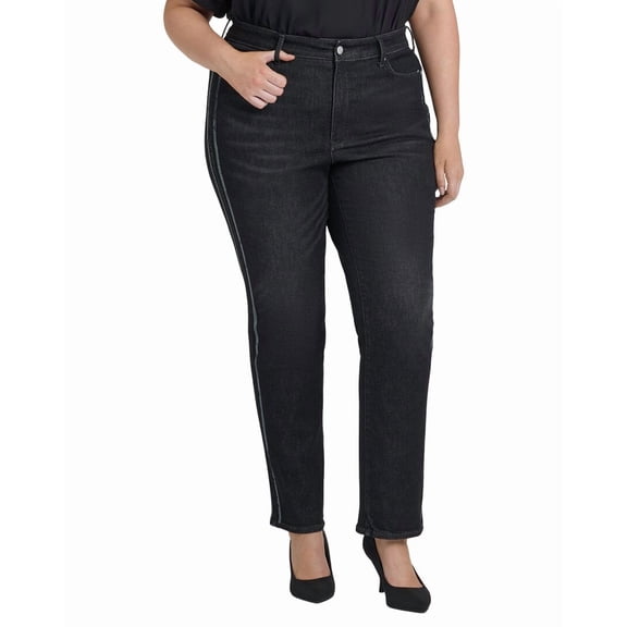 NYDJ womens Plus Marilyn French Nightfall Straight Leg Jean, 26W