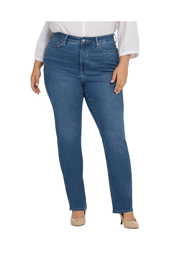 womens Plus Marilyn High-Rise Lake Notre-Dame Straight Leg Jean, 22W
